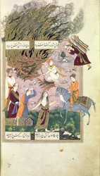The Bride Prepares to Jump on a Pyre, from Suz u Gudaz, mid-17th century